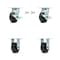 Service Caster 4 Inch Phenolic Caster Set with 2 Brakes/Swivel Lock 2 Rigid SCC-30CS420-PHB-TLB-BSL-2-R-2 - alternate 1